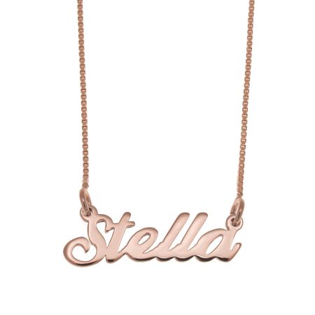 Stella Name Necklace in 18K Rose Gold Plating