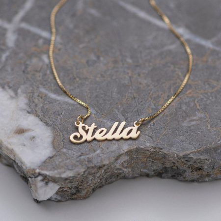 PERSONALIZED GOLD INITIAL KEY PENDANT NECKLACE SilverStella - 925 sterling  silver trendy fashion jewelry