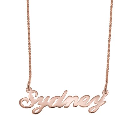 Sydney Name Necklace in 18K Rose Gold Plating