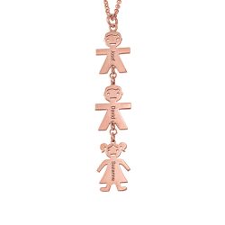 Vertical Mother’s Necklace with Kids