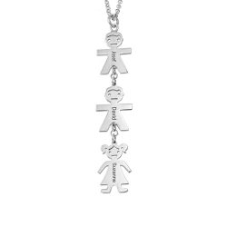 Vertical Mother’s Necklace with Kids