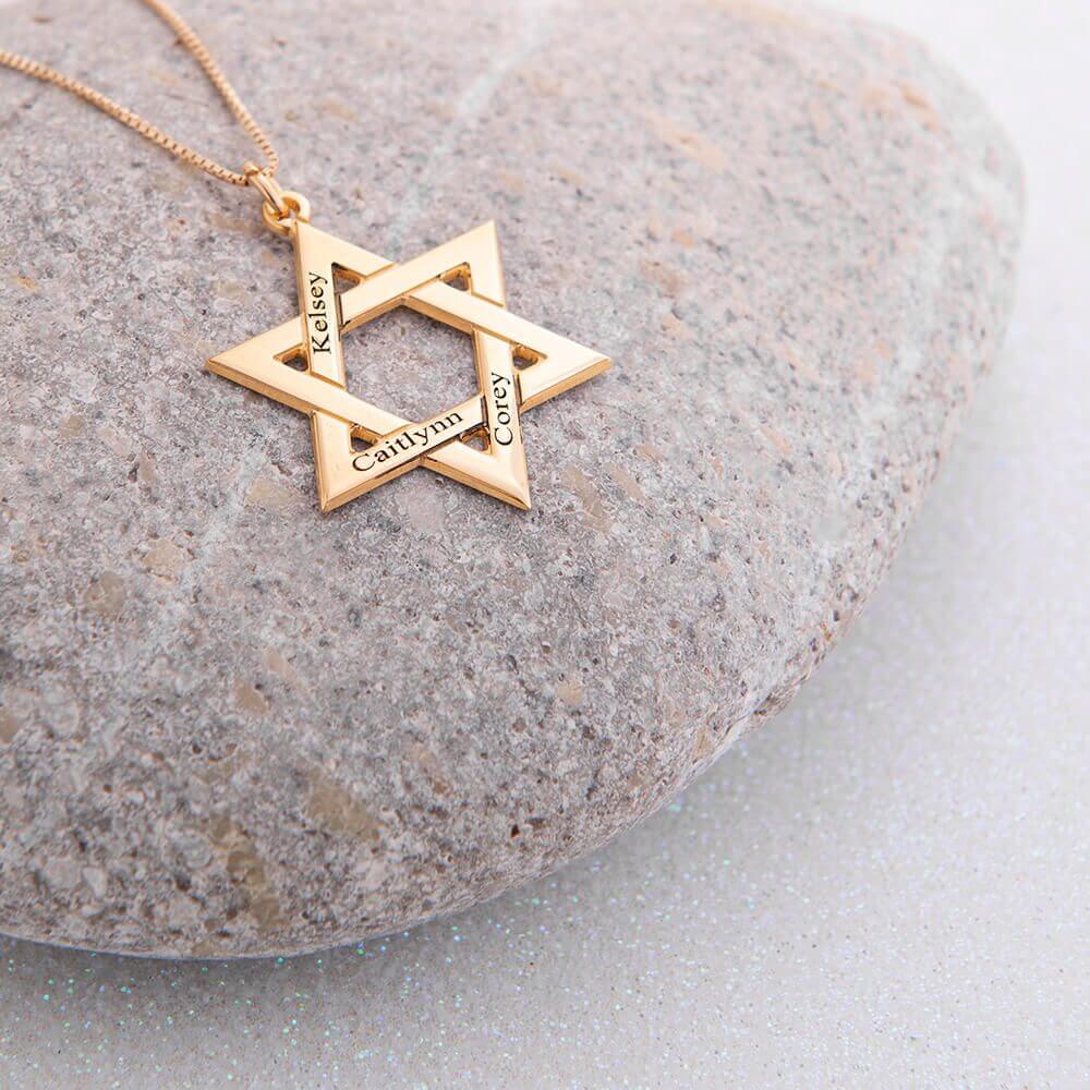 Personalized Star of David Necklace
