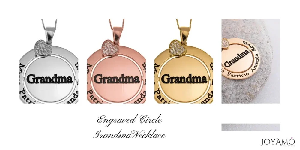 Engraved Grandma Necklace with Engravings
