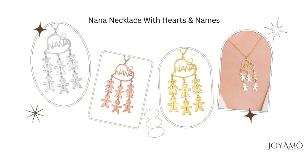 Nana Necklace With Hearts & Names