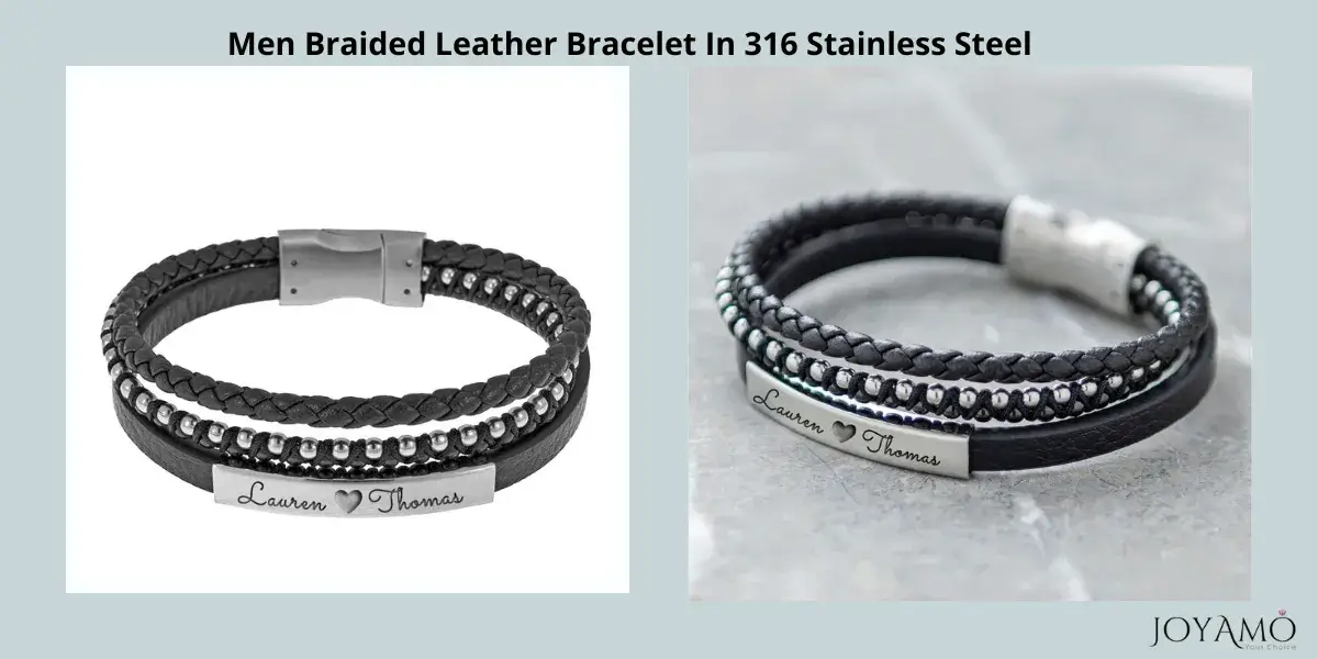 Men Braided Leather Bracelet