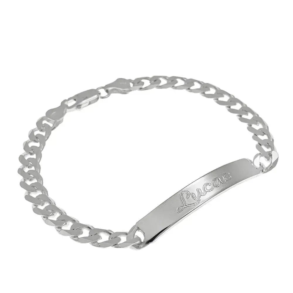 Men’s ID Bracelet In 925 Sterling Silver