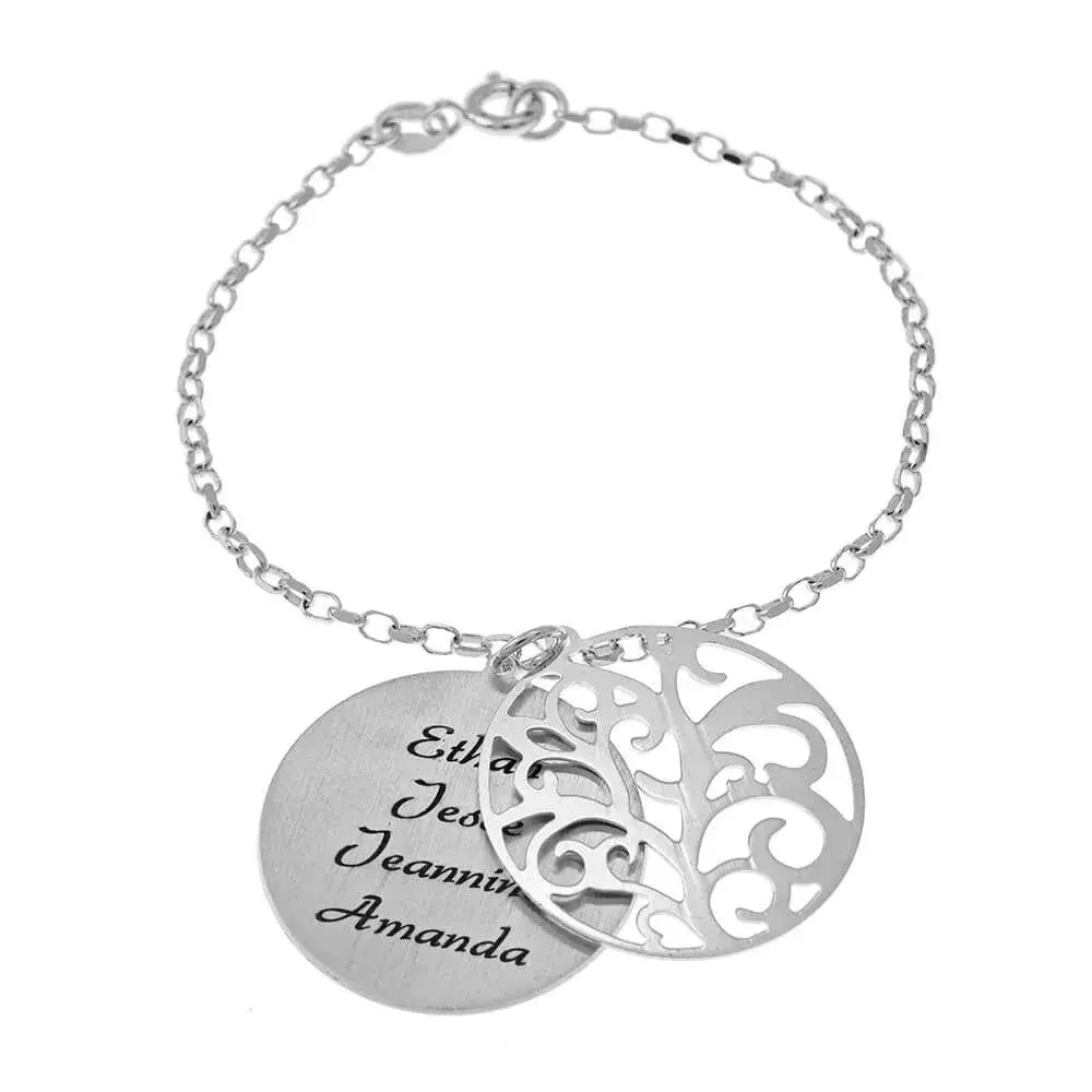 Bangle Bracelet With Heart Charms In 925 Sterling Silver