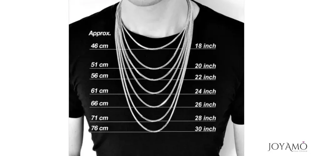 NECKLACE SIZE CHART FOR MEN