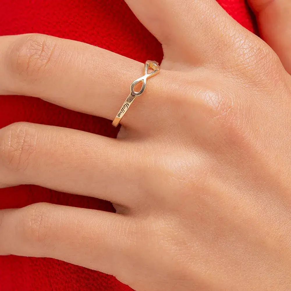 Infinity Love Ring With Engraving