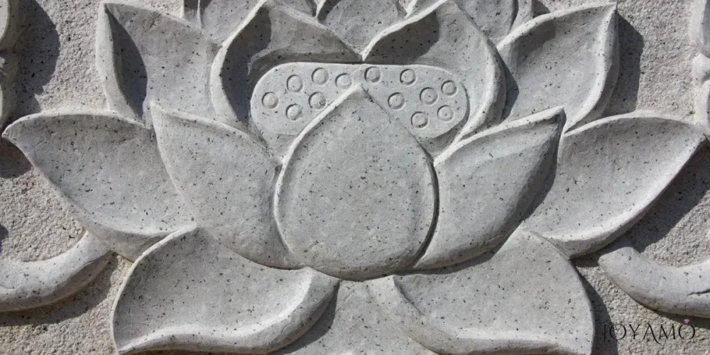 Lotus Flower Temple Engraving in India