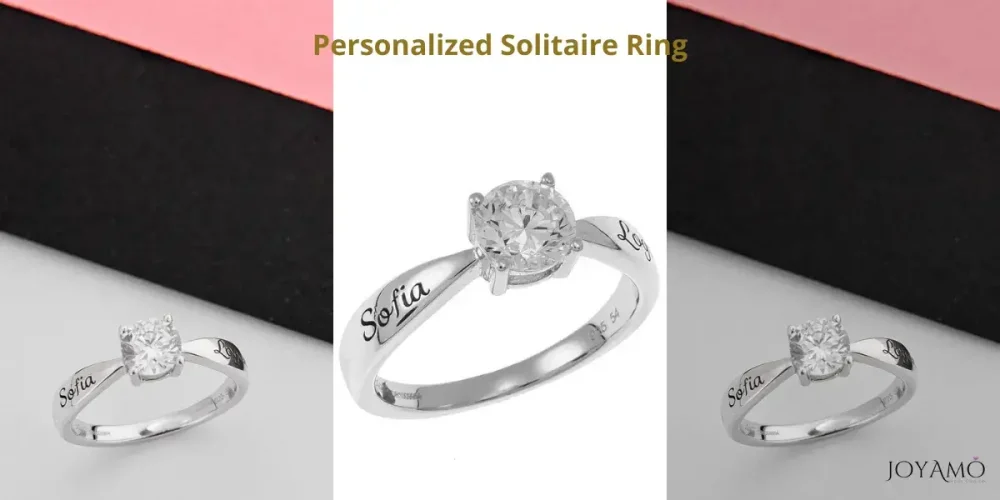 Personalized Solitaire Ring
