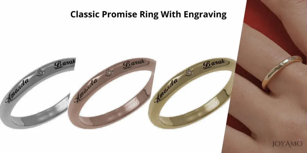 Classic Promise Ring With Engraving
