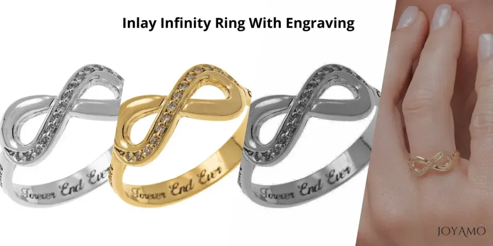 Inlay Infinity Ring With Engraving
