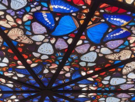 Damien Hirst Returned to His Butterfly Motif to Create a Vivid Stained-Glass Skylight for Claridge’s in London