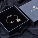 Infinity Bracelet with Leaves