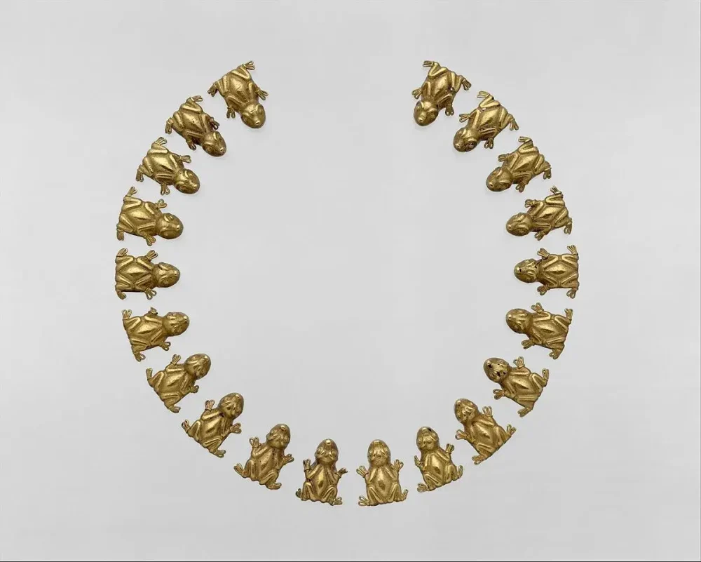 Gold Necklace Ornaments, Frogs
Aztec or Mixtec
15th–early 16th century