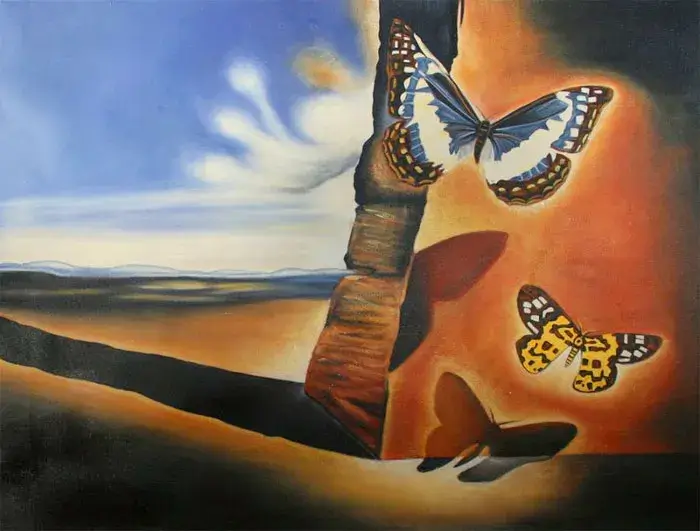 Landscape with Butterflies,1956 by Salvador Dali