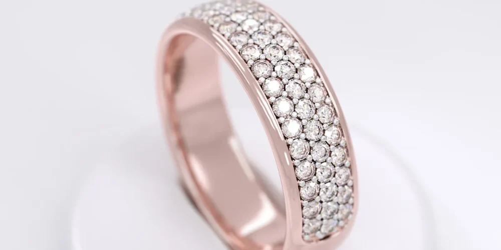Micro Pave Ring in Rose Gold 