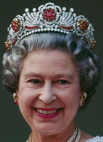 Burmese Ruby Tiara worn by Queen Elizabeth II of Britain
