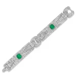Cartier Art Deco Emerald and Diamond Bracelet by Christie's Auction House