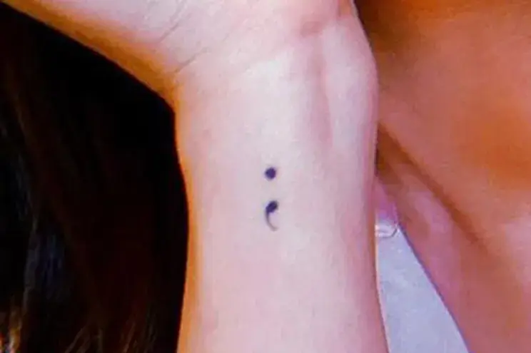 Selena Gomez Semicolon Tattoo