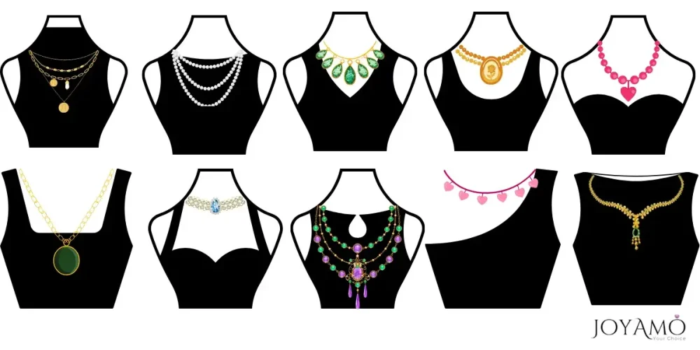  Necklines and Different Necklace Lengths
