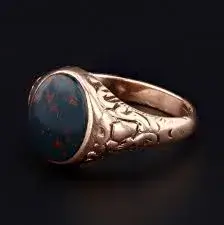 Bloodstone Bishop Ring